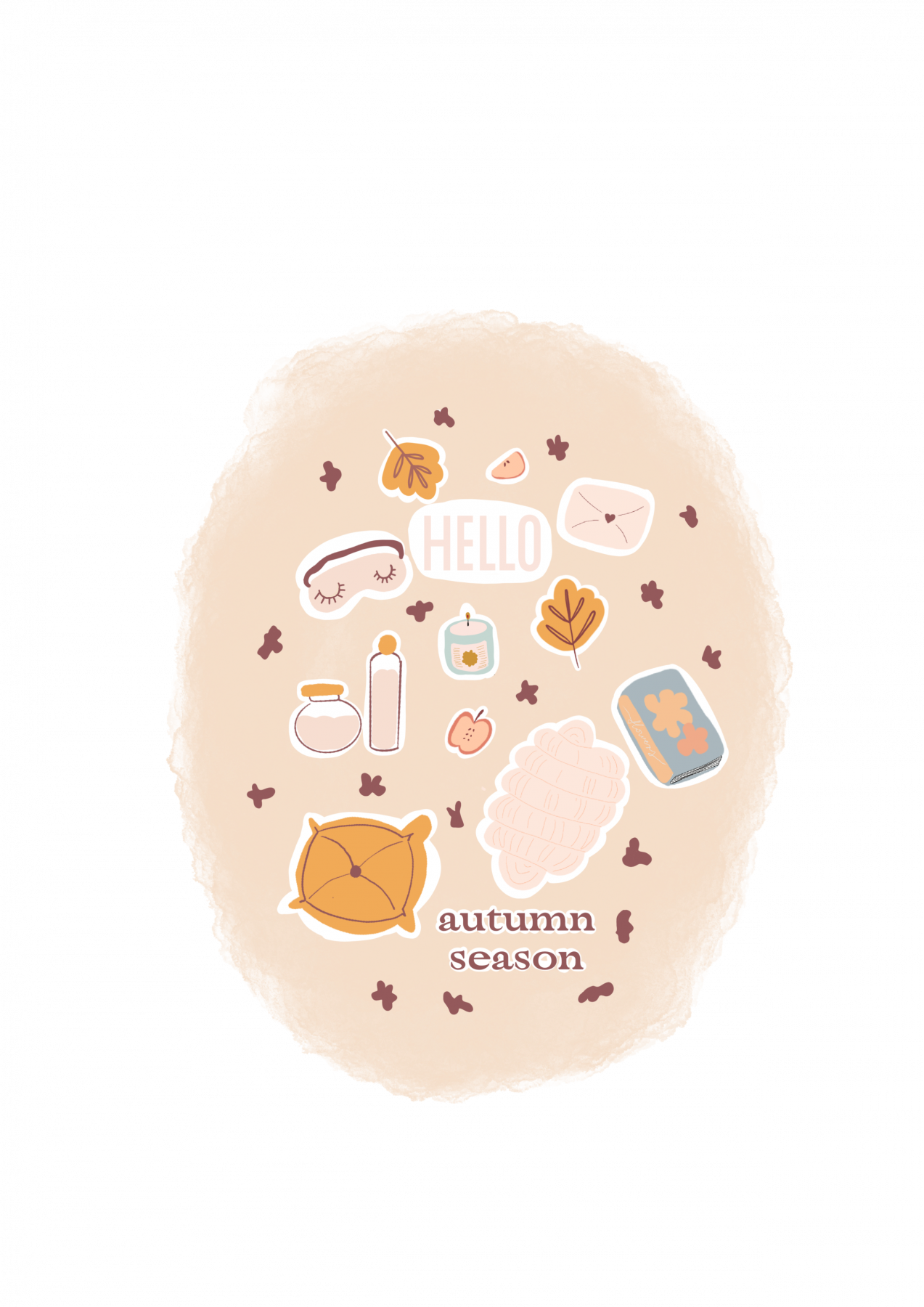 Autumn through illustrations