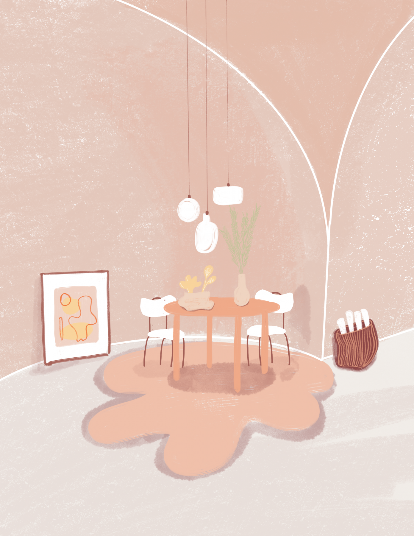 Autumn through illustrations
