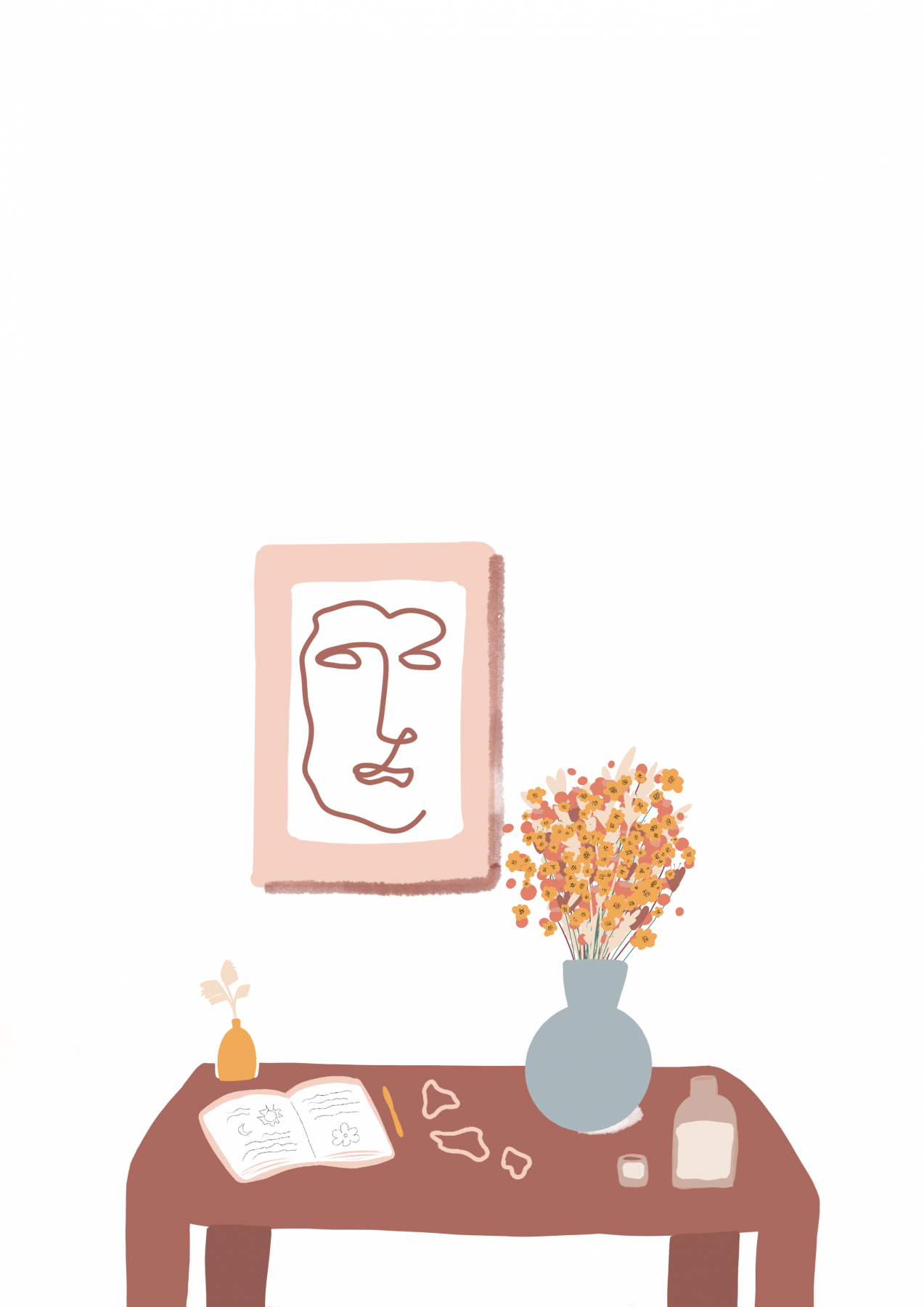 Autumn through illustrations