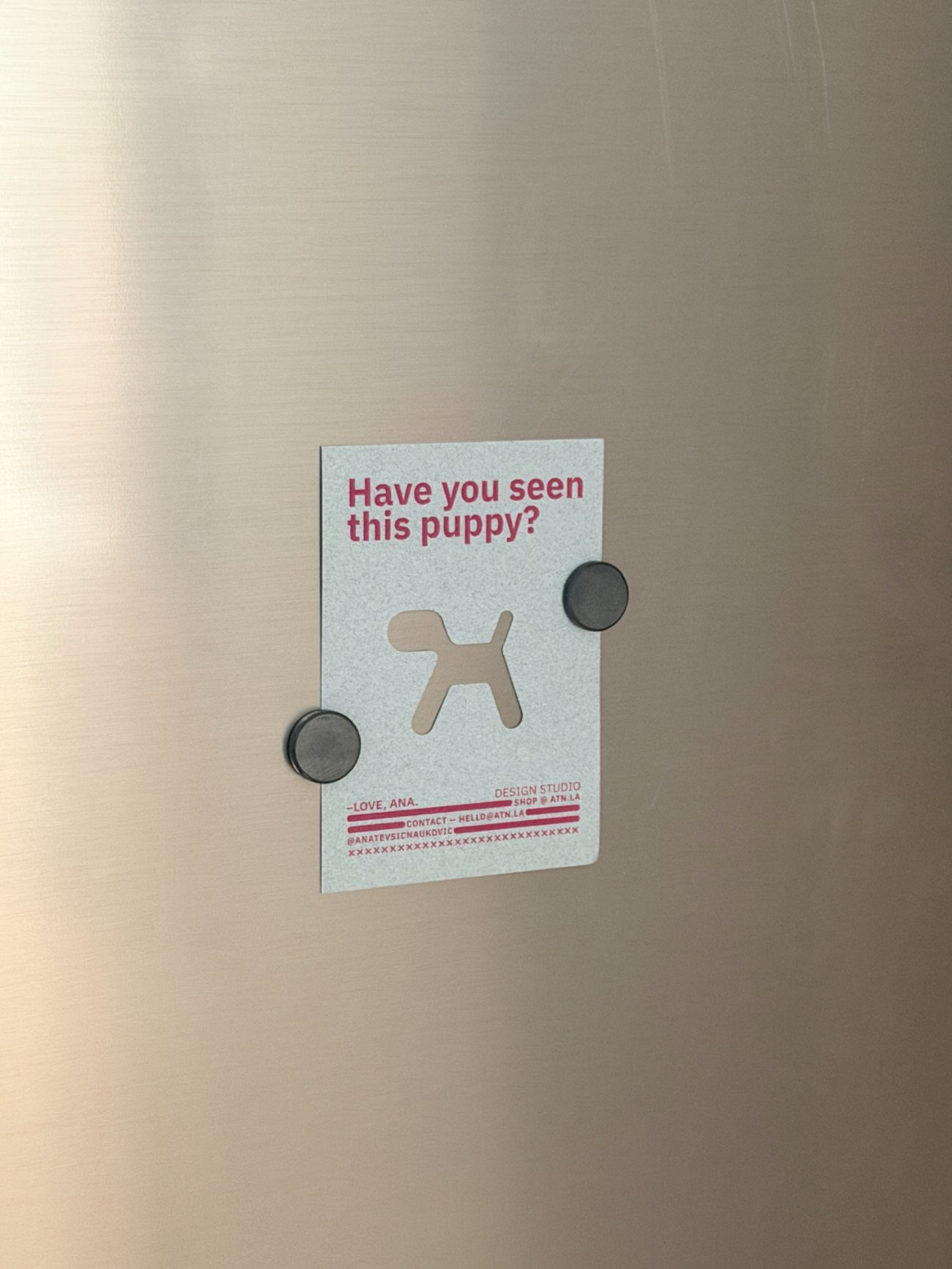 Have you seen this puppy? card