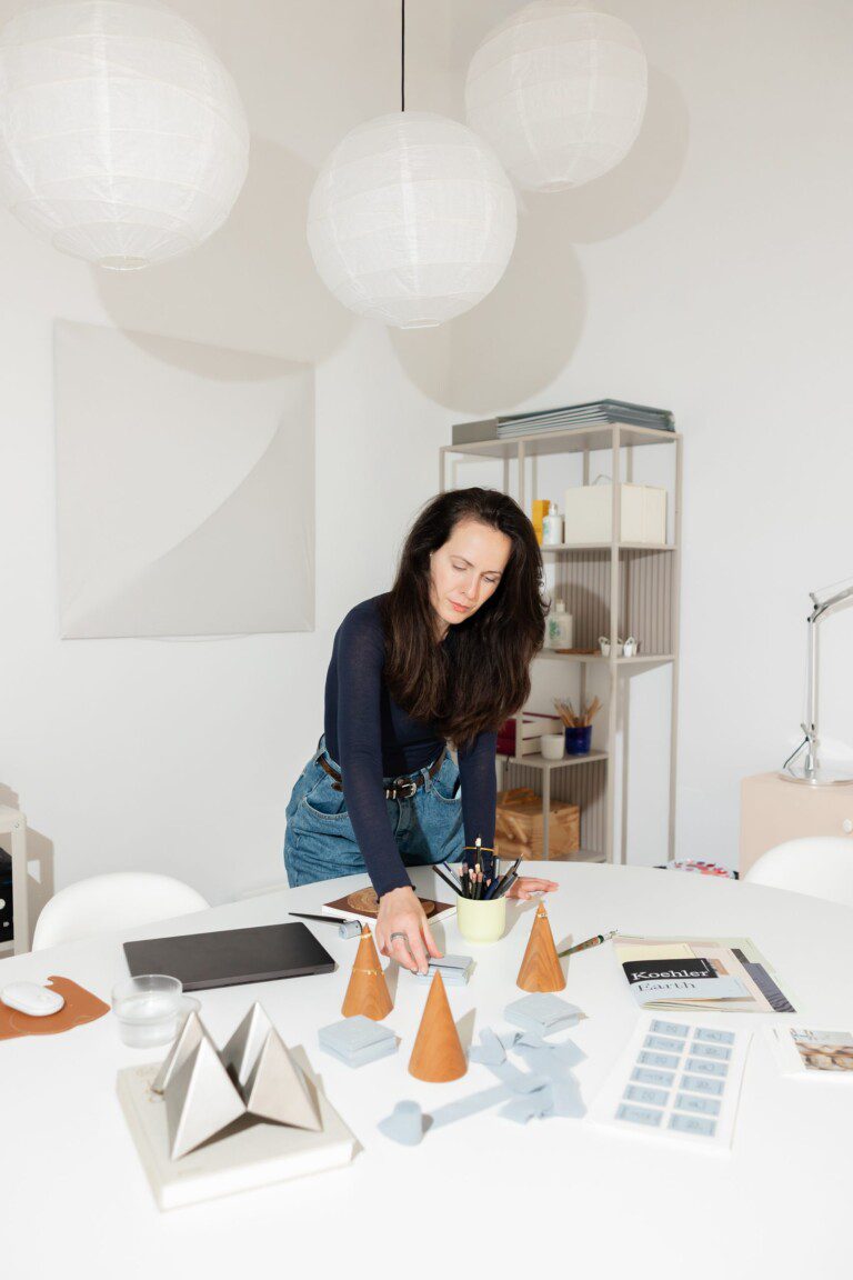 Ana in the studio