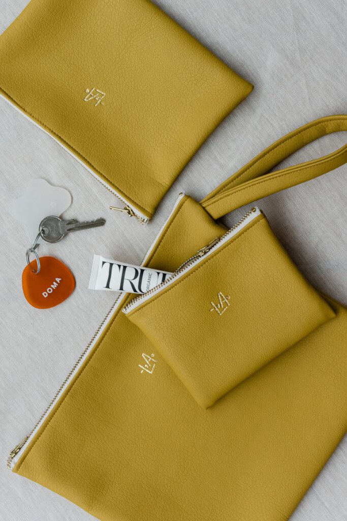 LA accessories – mustard pouches