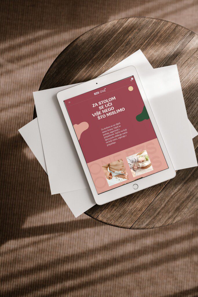 BZS ONE – website on a tablet