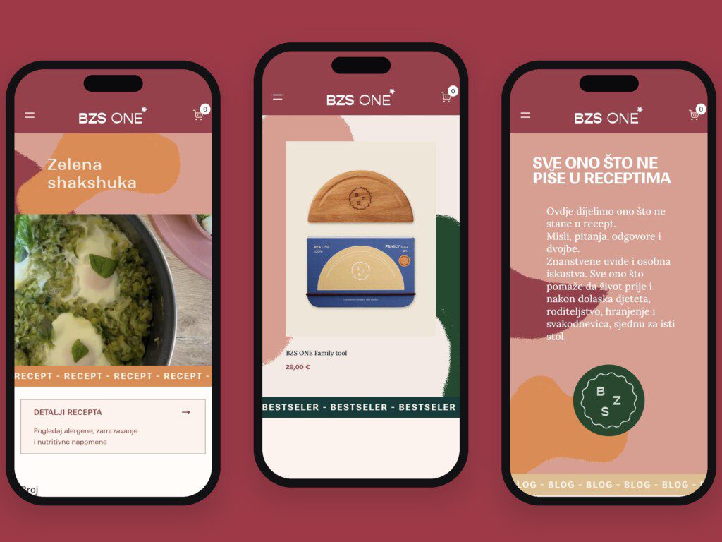 BZS ONE – website on mobile