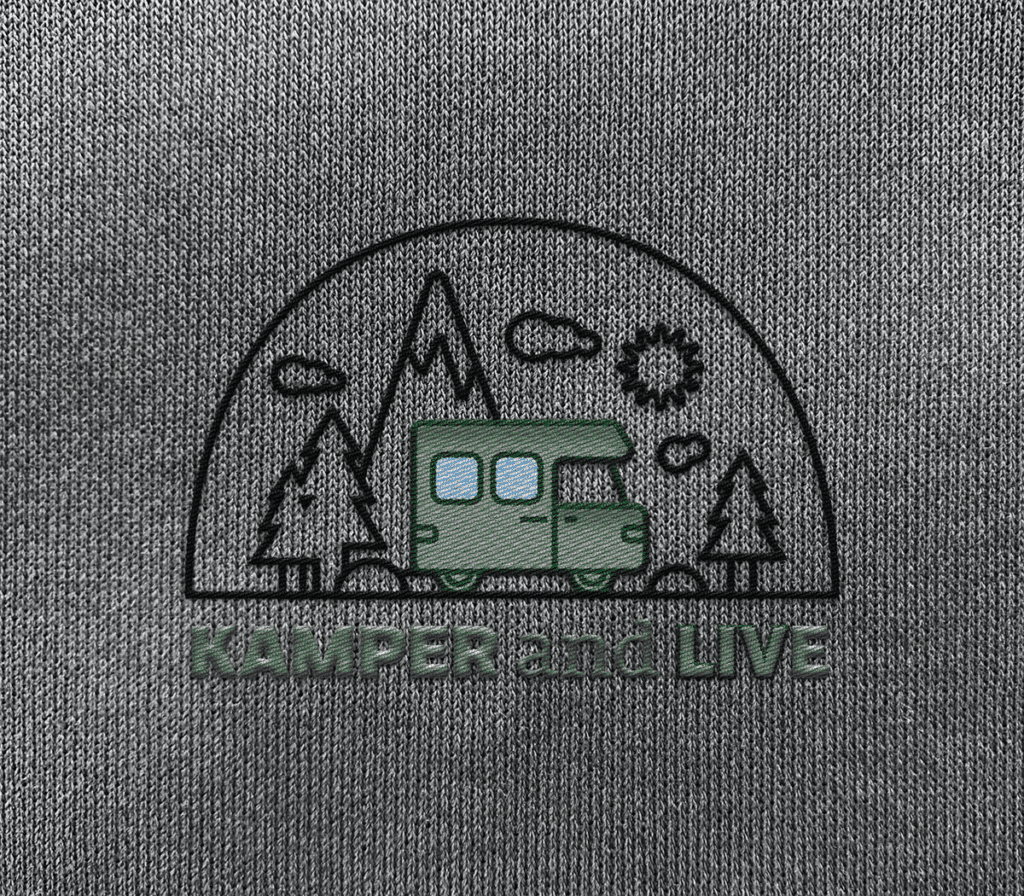 KAMPER and LIVe – embroidered logo