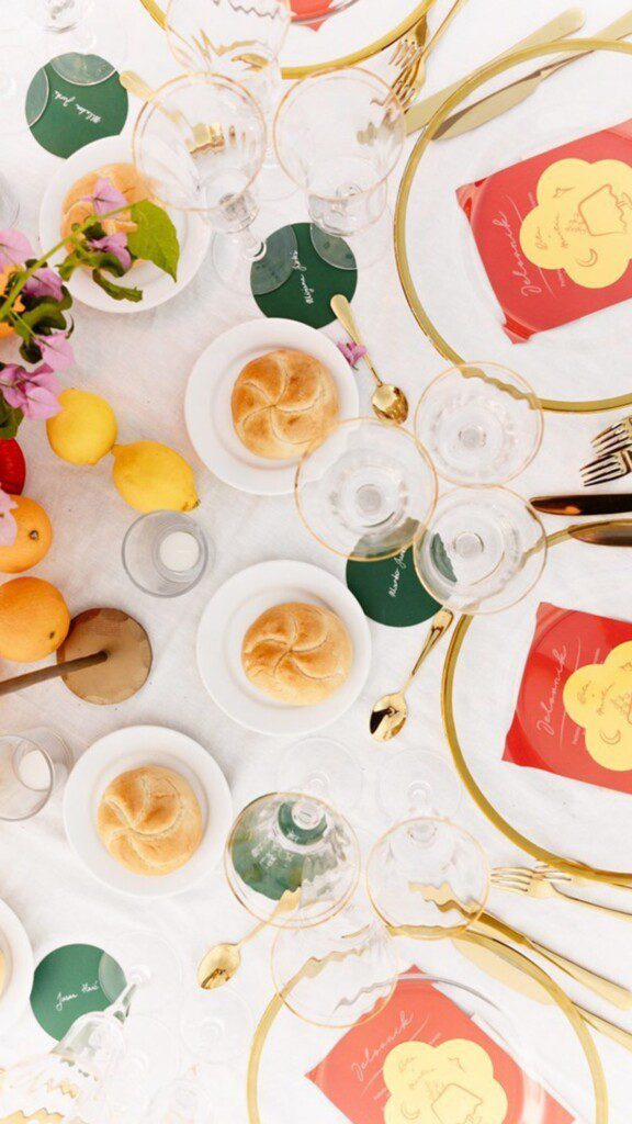 Rita + Martin wedding – plates and menus